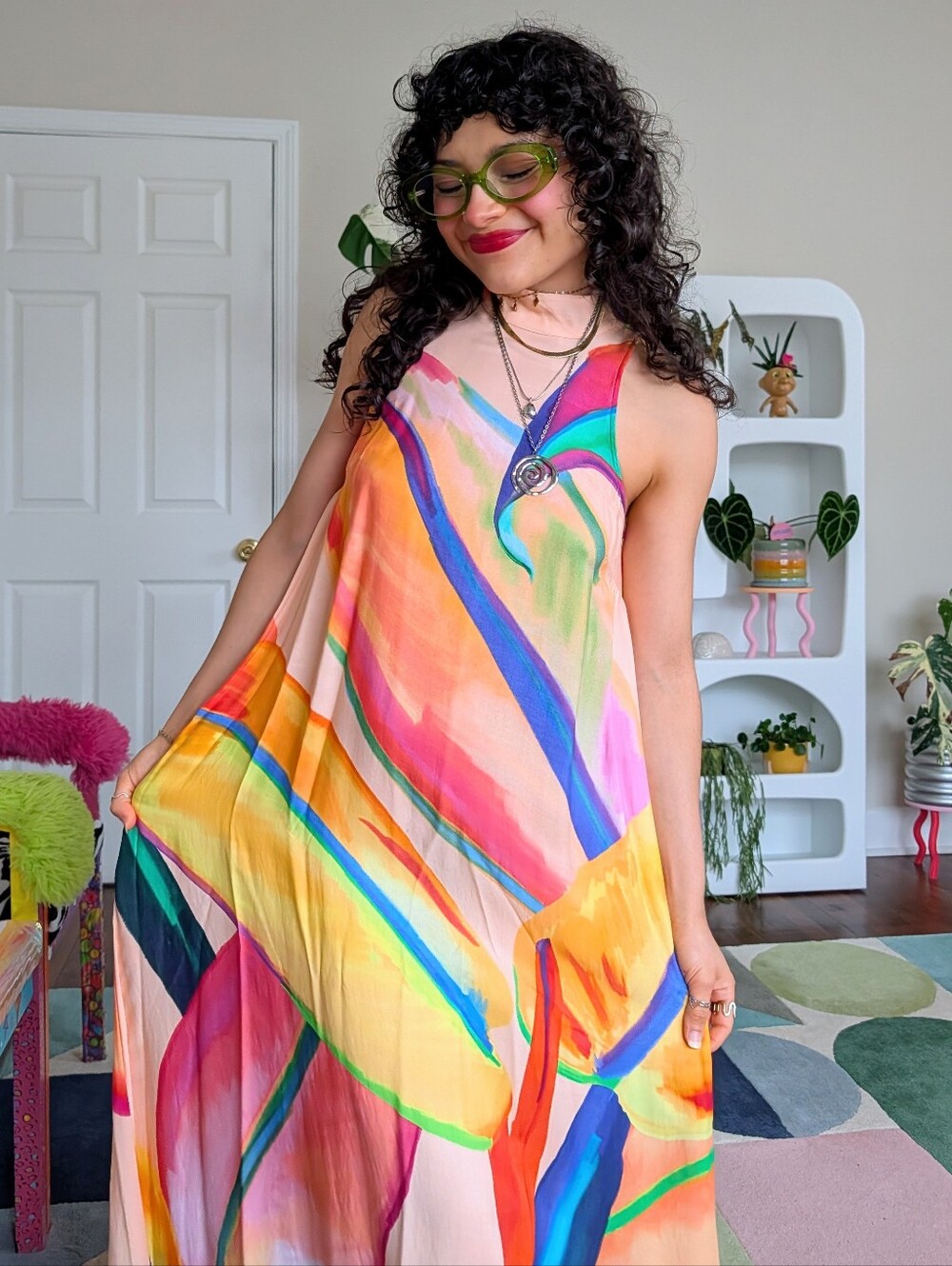 Farm Rio Anthropologie rainbow maxi dress - Picture 6 of 8